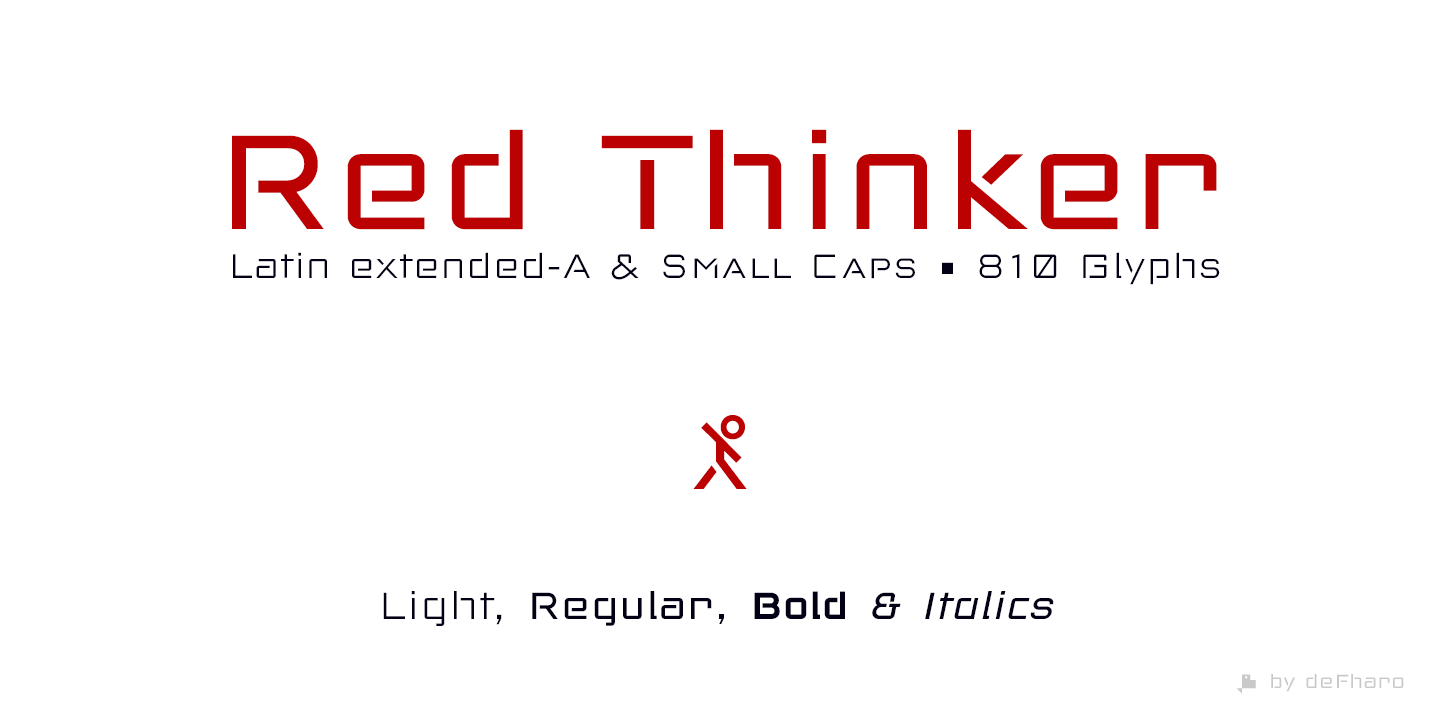 Red Thinker Font preview